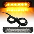 thumbnail image 3 of Barra de luces intermitentes para rejilla de coche, 4 unidades, 12-24 V, 6 luces estroboscópicas de advertencia, luz de advertencia de emergencia estroboscópica probada profesionalmente, 3 of 9