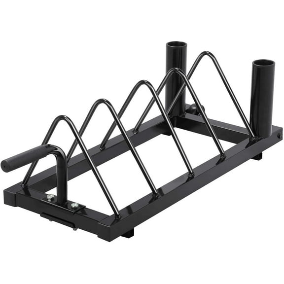 GFNXYI Barbell Weight Plate Bumper Stand,Powder-Coated Steel Frame