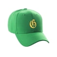 thumbnail image 3 of Daxton Structured Baseball Hat Cap Curved Visor Old English Font Alphabet A to Z, Kelly Hat Gold G, 3 of 4