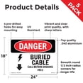thumbnail image 2 of Buried Cable Call Before Digging #811 OSHA Danger Aluminum Sign 24 Inch x 18 Inch - 5 Pack, 2 of 8