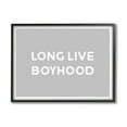 thumbnail image 2 of Stupell Industries Long Live Boyhood Minimal Phrase Inspirational Painting White Framed Art Print Wall Art, 2 of 5
