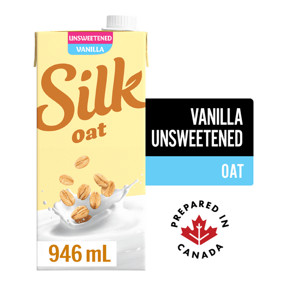 Silk Oat Milk Alternative, Vanilla Unsweetened, Dairy Free, Shelf Stable, 946 mL