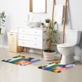 thumbnail image 6 of Yayeee Bath Rug for Bathroom Floor Non Slip Rectangle Fluffy Soft Absorbent Mat, 16"x24", Abstract Plants, 6 of 7