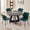 Green, variant on Dining Chairs Set of 4, Modern Synthetic Leather Upholstered Kitchen Chairs with Ergonomic Seat Metal Legs for Dining Living Room Home, Grey