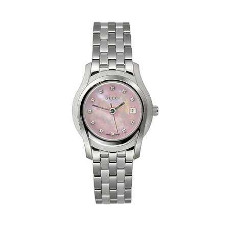 Gucci 5505 Diamond/pink Dial Ladies Ya055522