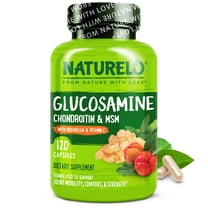 NATURELO Glucosamine Chondroitin MSM with Boswellia and Vitamin C - Supplement for Joint Comfort, Mobility, and Strength - 120 Capsules