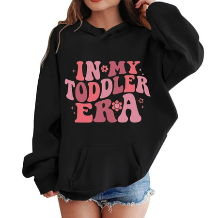 

Sweatshirts for Teen Girls Long Sleeve Soft Graphic Hoody Cute Pullovers Warm Fashion No Hooded Hoodies for Kids