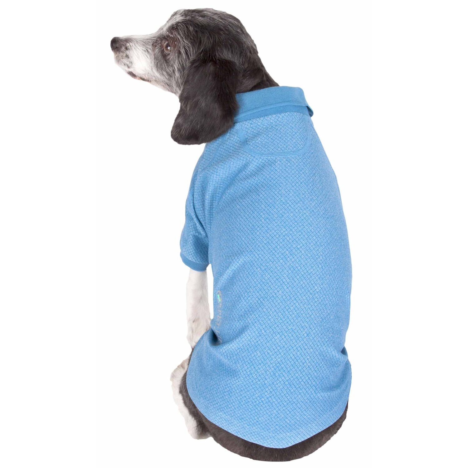 Pet Life ® Active 'Fur-Flex' Stretch and Quick-Dry Anti-Odor Fitness Yoga Dog Polo T-Shirt