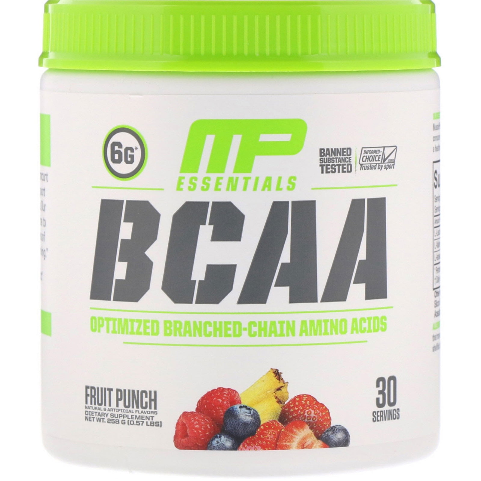 MusclePharm BCAA Essentials Powder, Post Workout Recovery, 30 Servings