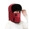 thumbnail image 4 of CEHVOM Women's USB Heating Solid Keep Warm Hat Autumn Winter Plush Mask, 4 of 8