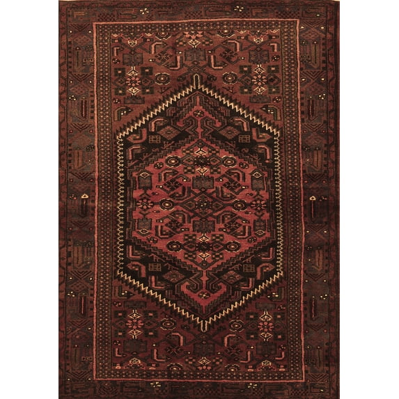 Ahgly Company Indoor Rectangle Persian Brown Traditional Area Rugs, 4' x 6'