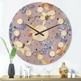 thumbnail image 2 of Designart 'Botanical Floral Retro V' Mid-Century Modern Wood Wall Clock, 2 of 5