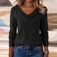 thumbnail image 5 of WCJM Women's Black Pullover Sweater Women's Ceaw Neck Sweaters Lightweight Long Sleeve Sweater Basic Knit Pullover Tops Fall Winter Trendy Outfits, 5 of 6