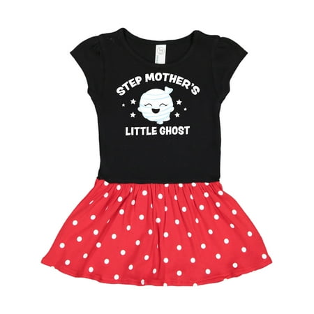 

Inktastic Cute Step Mother s Little Ghost with Stars Gift Toddler Girl Dress