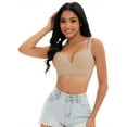 thumbnail image 5 of Unique Bargains Women's U Back Push Up Adjustable Straps Comfort Wirefree Bras B 34 Khaki, 5 of 6