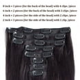 thumbnail image 4 of Clip in Hair Extensions, Natural Color Balayage Hair Clip in Human Hair Extensions Real Human Hair Straight Remy Hair Extensions 14-26inches 8pcs/set, 4 of 5