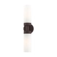 thumbnail image 4 of Livex Lighting Aero 2-Light Glass/Metal ADA Vanity Sconce in Bronze, 4 of 9