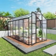 thumbnail image 4 of 6x12 FT Walk-In Greenhouse - Aluminum Frame with Lockable Door & Adjustable Ventilation System, 4 of 11