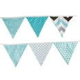 thumbnail image 4 of 2 piezas azul banderines bandera bandera banderín tela de banderas triangulares decoración vintage de dos cara para bod mayimx Banderas de la bandera del feliz cumpleaños, 4 of 8