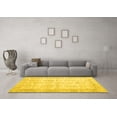 thumbnail image 3 of Ahgly Company Machine Washable Indoor Square Persian Yellow Traditional Area Rugs, 4' Square, 3 of 4