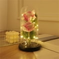 thumbnail image 7 of Light-Up Eternal Rose Dome - Preserved Real Touch Flower in Glass Dome with LED Illuminated Base, Elegant Home Decor & Gift for Her for Anniversary, Valentine's Day, Birthday, 7 of 7