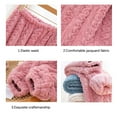 thumbnail image 5 of Women's SleepwearWomen Pj Bottoms Solid Color Sleepwear Fuzzy Fleece Pajama Pants Ladies Casual Trousers Plush Elastic Waist Pant, 5 of 6