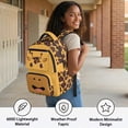 thumbnail image 6 of Pzuqiu Cartoon Giraffe Girls Backpacks Girls Portable School Bookbags 17 Inch Shoulder Schoolbags with Zipper 10-12 Years Old School Supplies Laptop Daypack for Students, 6 of 7