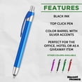 thumbnail image 2 of 10 Linux Click Action Plastic Stylus Pens Pack - Retractable, Black Ink - Blue, 2 of 5