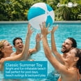 thumbnail image 3 of Sun's Out 16-Inch Beach Ball – Inflatable Pool Toy for Ages 3+, Light Blue, 3 of 6