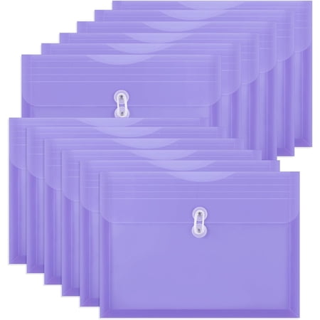12 Pcs Letter Size Plastic Envelopes with String Closures Employee File Folders Reusable Poly Pockets Side Load Plastic Document Envelope Plastic Paper Organizer for Office School Home (Clear) 12 Pcs Letter Size Plastic Envelopes with String Closures Employee File Folders Reusable Poly Pockets Side Load Plastic Document Envelope Plastic Paper Organizer for Office School Home (Clear)