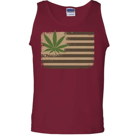 Pot Leaf Hemp Flag USA Asst Colors Tank Top