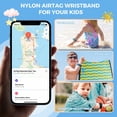 thumbnail image 5 of Air tag Wristband Kids(2 Pack), Nylon Air tag Bracelet for Kids Compatible with Apple Air tag, Air tags Protective Cover with Strap Holder Lightweight Elastic Watch Band for Kids, Elders, 5 of 13