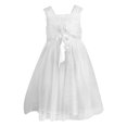 thumbnail image 2 of Richie House Little Girls White Flower Accent Ruffled Tulle Dress 4, 2 of 2