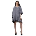 thumbnail image 5 of Moomaya Women's Short Tassel Kaftan Casual Swimwear Swimsuit Cover Up Short Beach Caftan Dress, 5 of 7