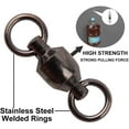 thumbnail image 5 of 20 Pack Fishing Swivels Ball Bearing Swivel Stainless Stee Solid Rings Black Nickel Strength Saltwater Swivels Fishing Tackles Heavy Duty, 5 of 6