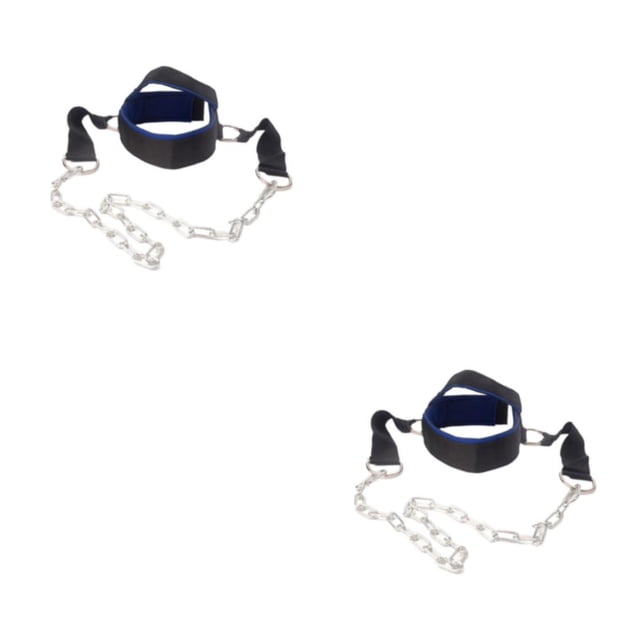 Advancent Arnés ajustable para cabezas, ejercitador de músculos del cuello más fuertes con facilidad, arnés para cabezas y cuello ampliamente azul negro 2Conjunto