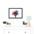 thumbnail image 2 of Abstract Colourful Tree Splash Painting Illustration A4 Artwork Framed Wall Art Print, 2 of 4