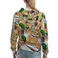 thumbnail image 7 of Daiia Mallard Ducks Pattern Women's Fashion Hoodies & Sweatshirts with Kangaroo Pocket Hooded Sweatshirt with Eye-catching Drawstrings-Large, 7 of 7
