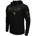 thumbnail image 2 of Men's Colosseum Black West Virginia Mountaineers OHT Military Appreciation Hoodie Long Sleeve T-Shirt, 2 of 4