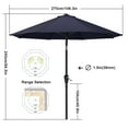 thumbnail image 2 of MASTERCANOPY 9ft Patio Market Umbrella with Tilt and Crank, Navy Blue, 2 of 6