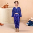thumbnail image 2 of WERYOUNG Pantalon de Performance Filles Garçons Été Décontracté Scintillant à Paillettes Léopard Imprimé Extensible Taille Élastique Jambe Droite Pantalon Filles Mignon Mode Urbaine, Bleu, 7-8 Ans, 2 of 4