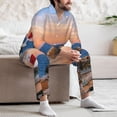 thumbnail image 7 of Hirioo Lighthous1 for Men's Pajama Sets 2 Piece Pjs Men's Long-Sleeved Pajama Set Button Down Sleepwear,S-XXL-Small, 7 of 7