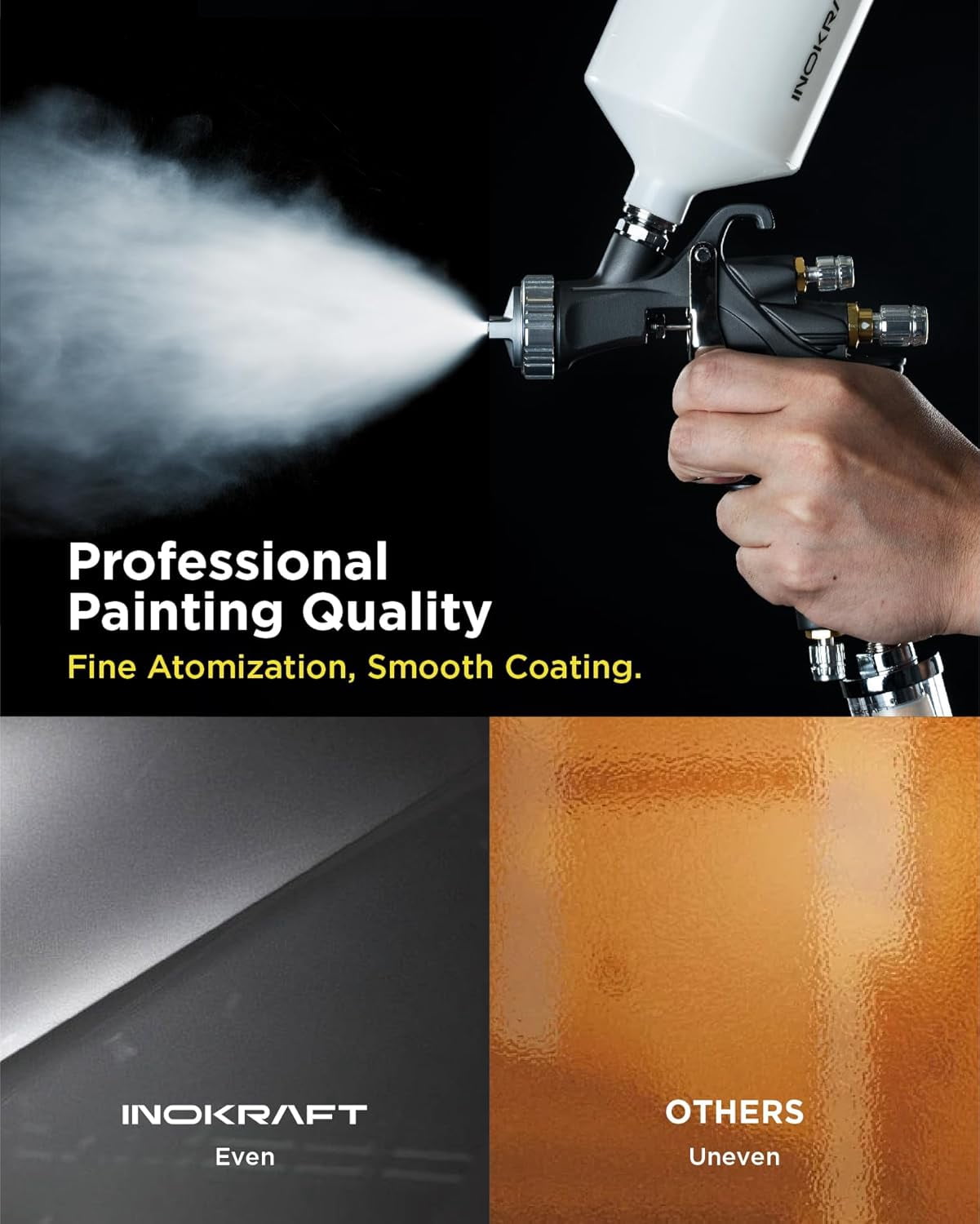 InoKraft D1 LVLP Air Spray Gun Basic/Premium Kit