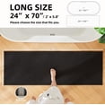 thumbnail image 2 of DEA Black Bathroom Runner Rugs, Long Bath Mat Runner Washable Thin Quick Dry Low Pile Bathroom Runner Rugs Non Slip, Black 24''x70'', 2 of 18