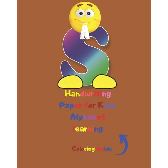 Handwriting Paper for Kids: Alphabet learning: Cursive Writing Books for Kids.Handwriting Practice Paper:3-Line and Checkered Writing Sheets for Kids(8x10 26 pages).Practical and coloring Workbook for
