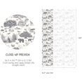 thumbnail image 3 of LTMATE Black & White Woodland Toile Wallpaper – Self-Adhesive, Non-Woven Fabric – Forest Animals & Tree Design – 120in x 24in – Eco-Friendly, No VOCs, Ideal for Boys’ Rooms & Nurseries, 3 of 6