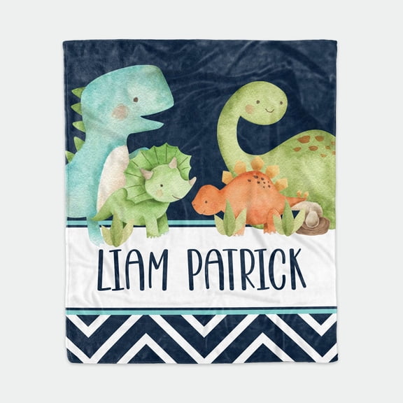 Baby Boy Dinosaur Blanket, Dinosaurs,, 30x40in Fleece Blanket