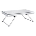 thumbnail image 1 of Steve Silver Co. Alfresco Table Basse en Verre Miroir et Métal Chromé, Chrome, 1 of 6