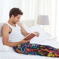 thumbnail image 5 of Naloa Neon Graffiti Urban Art Pajama Pants Men, PJ Bottoms, Sleep & Lounge Pants-X-Large, 5 of 6