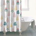 thumbnail image 4 of Shower Curtain for Bathroom Forest Rustic Farmhouse Triangle Tree Shower Curtains Durable Modern Shower Curtain Hooks Included,72x72Inch, 4 of 5
